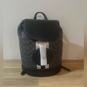 NWT Coach Black and White Signature Dempsey Backpack